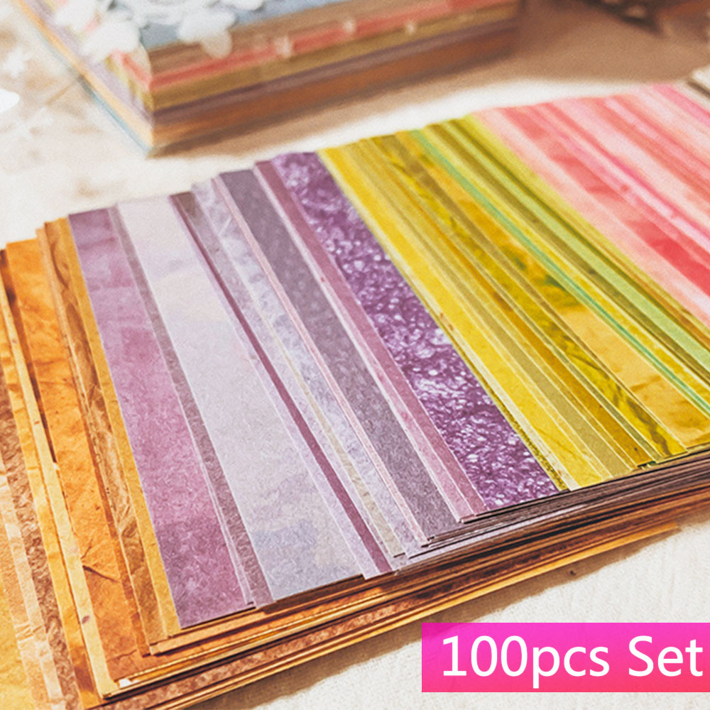 Vintage Junk Journal Scrapbooking Paper - Papier artisanal à Texture colorée, 100