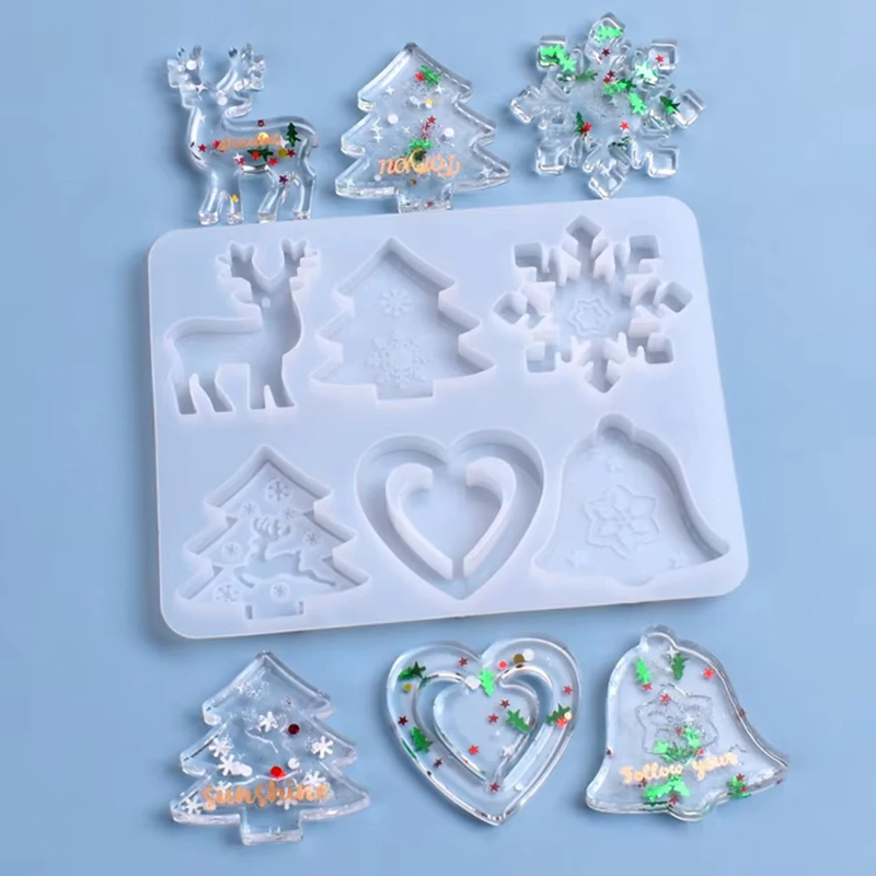 Silicone Epoxy Resin Molds Set - Moule de noël en résine époxy