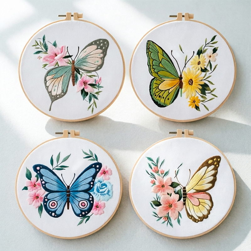 1 kit de broderie papillon 20x - Embroidery avis et prix