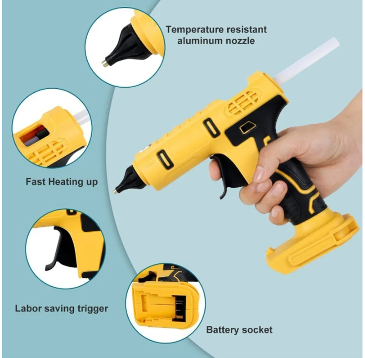 Pistolet à colle chaude électr - Hot Melt Glue Gun Cordless avis et prix