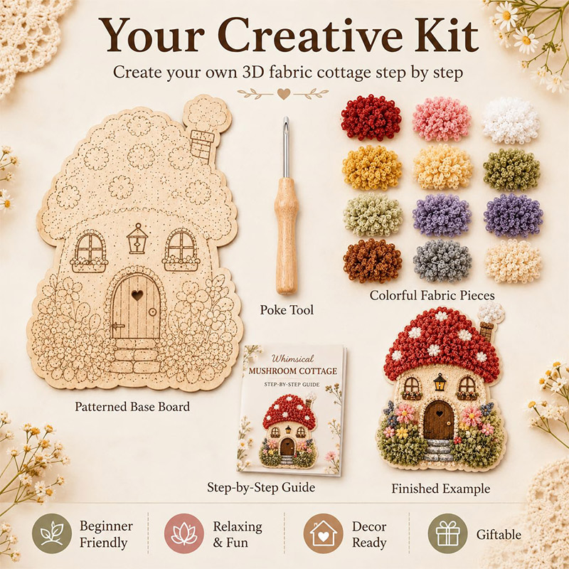 Kit DIY Poke Art Maison Champi - Embroidery avis et prix