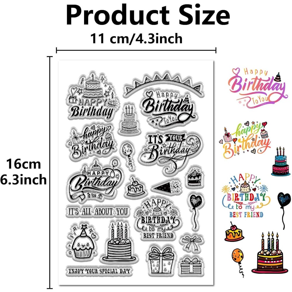 Timbres transparents joyeux an - Clear Silicone Stamps For Card Making avis et prix