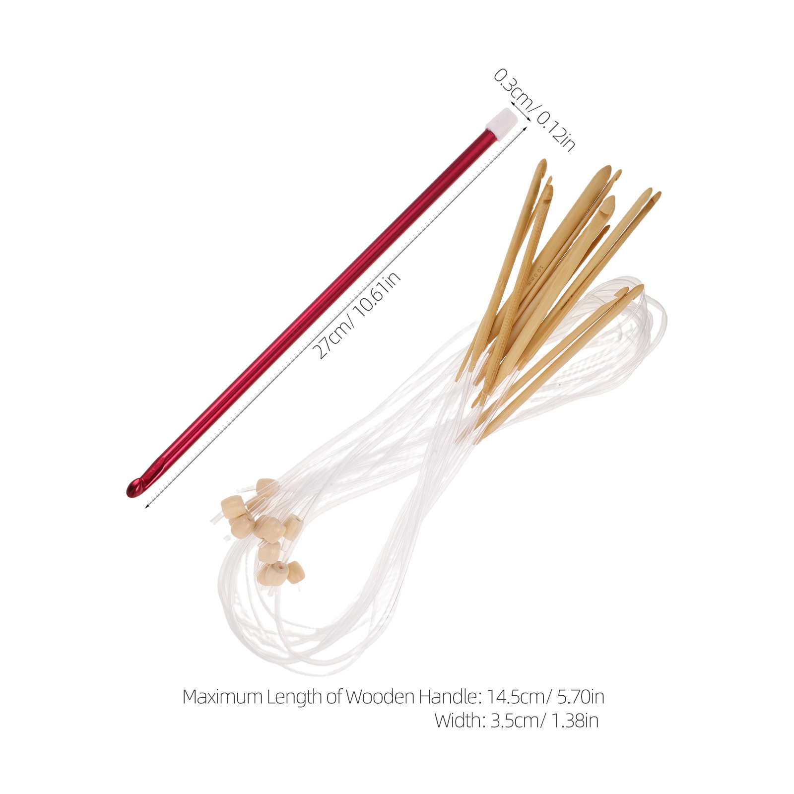 1 ensemble d'aiguilles à croch - Wooden Crochet Hooks Ergonomic Handle avis et prix
