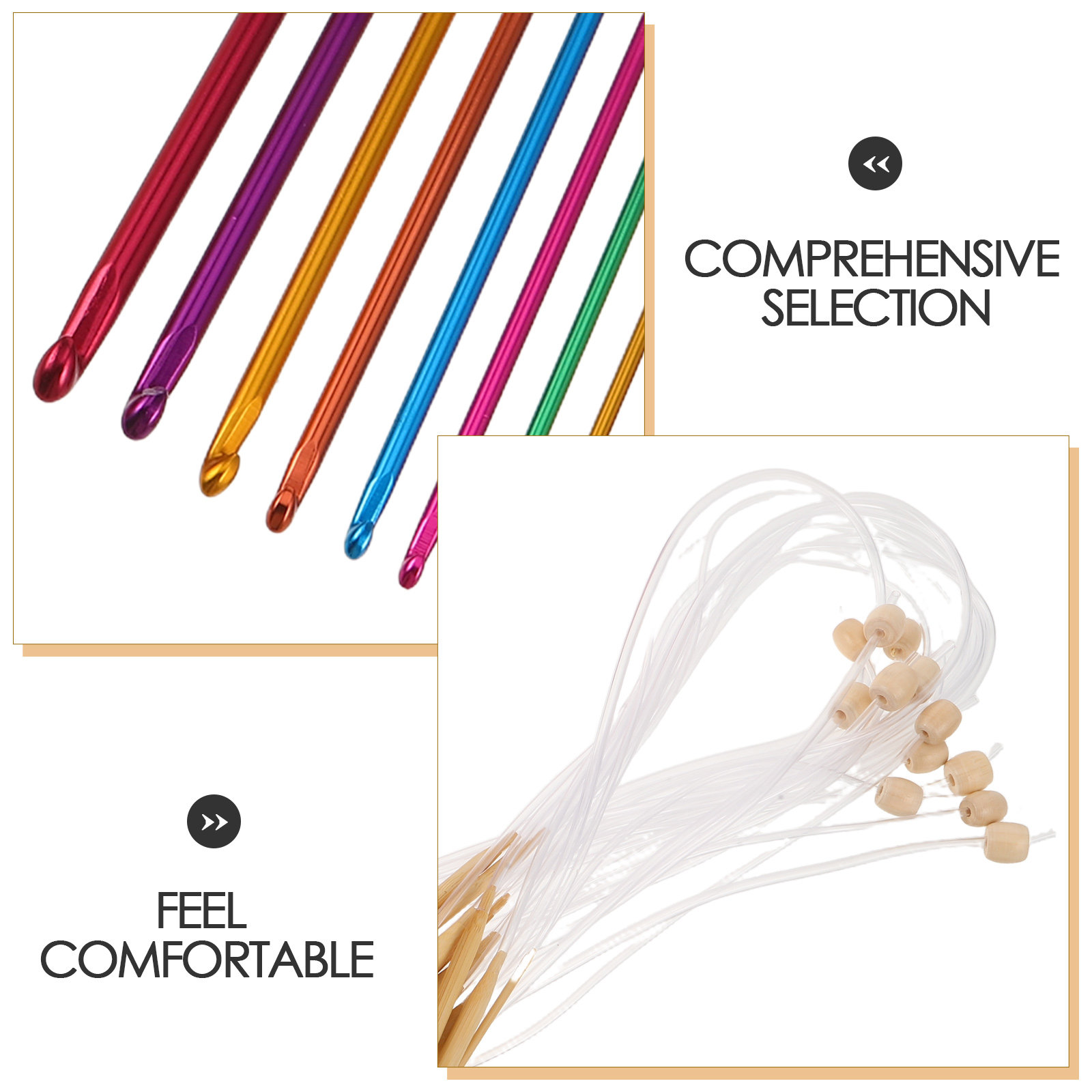 1 ensemble d'aiguilles à croch - Wooden Crochet Hooks Ergonomic Handle avis et prix