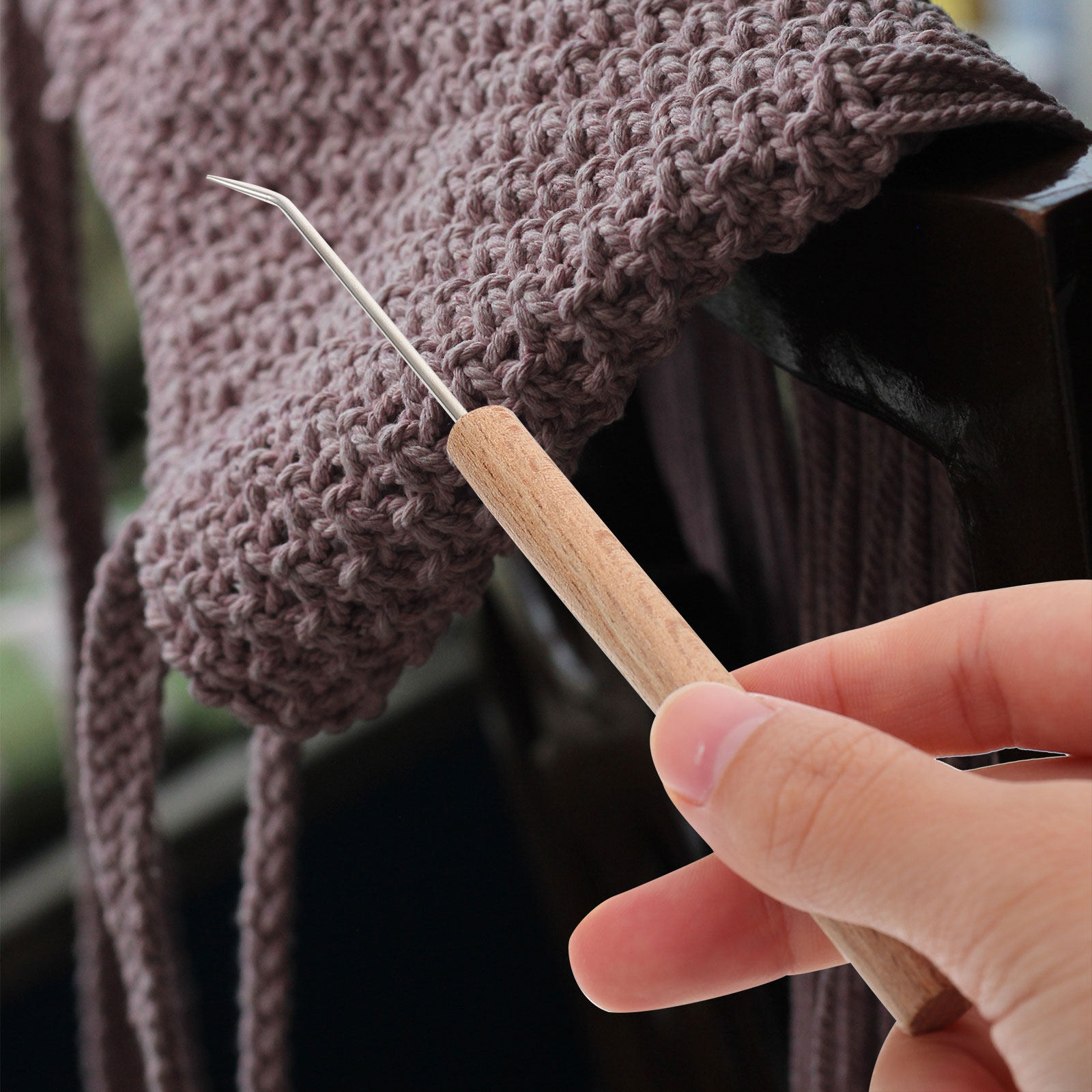 1 pièce : crochets de crochet  - Wooden Crochet Hooks Ergonomic Handle avis et prix